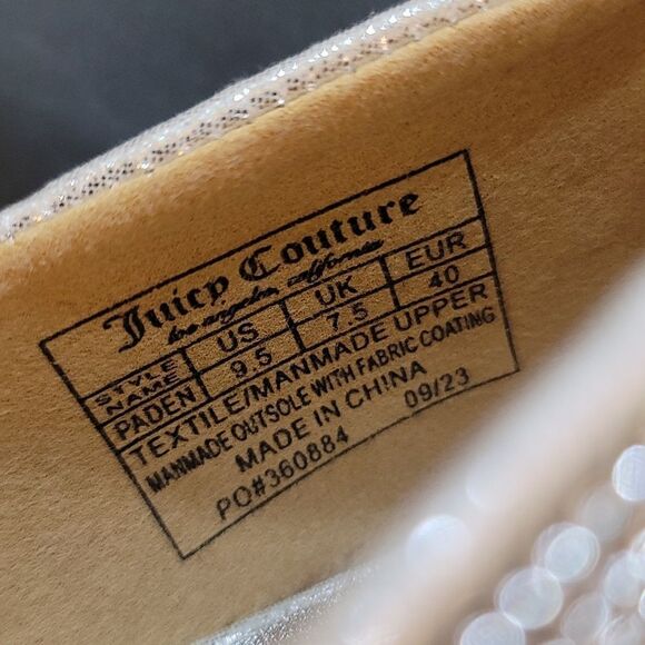 BRAND NEW JUICY COUTURE JEWEL STUDDED D'ORSAY POINTED TOE SLIP-ON FLAT SHOE - Picture 15 of 15